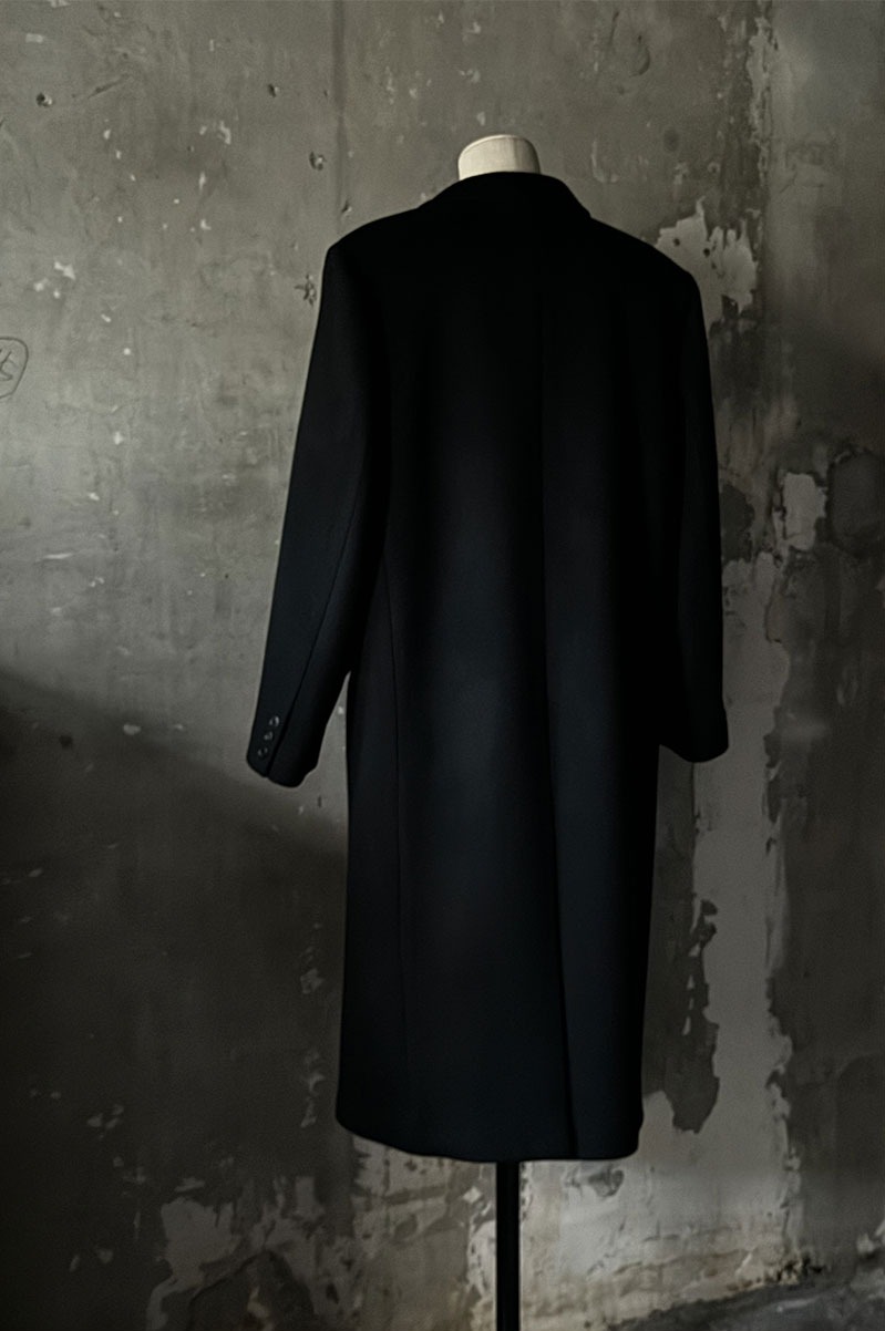 Double Breasted Cashmere Coat Black