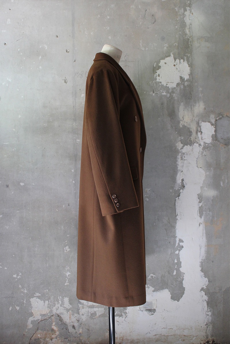 V-collar double button coat (2colors)