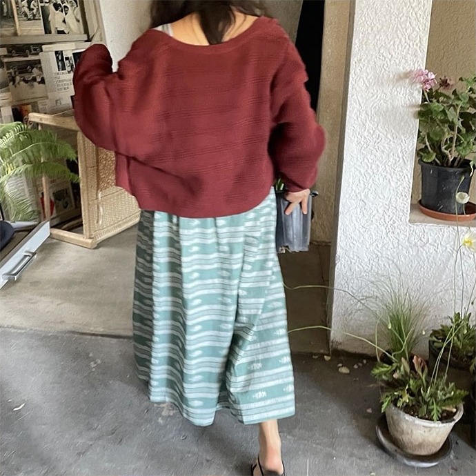 Vintage green stripe dress