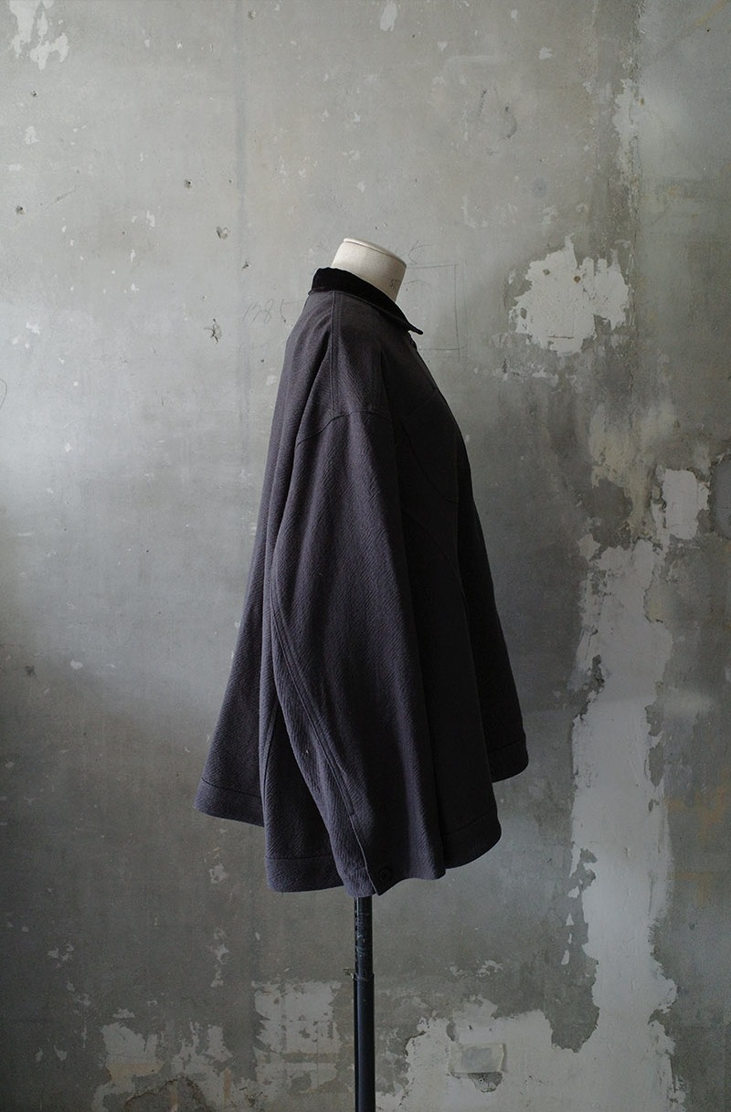 Linen full flare jacket (2 colors) Charcoal