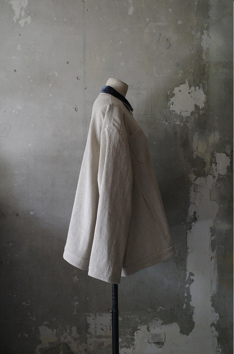 Linen full flare jacket (2 colors) Natural