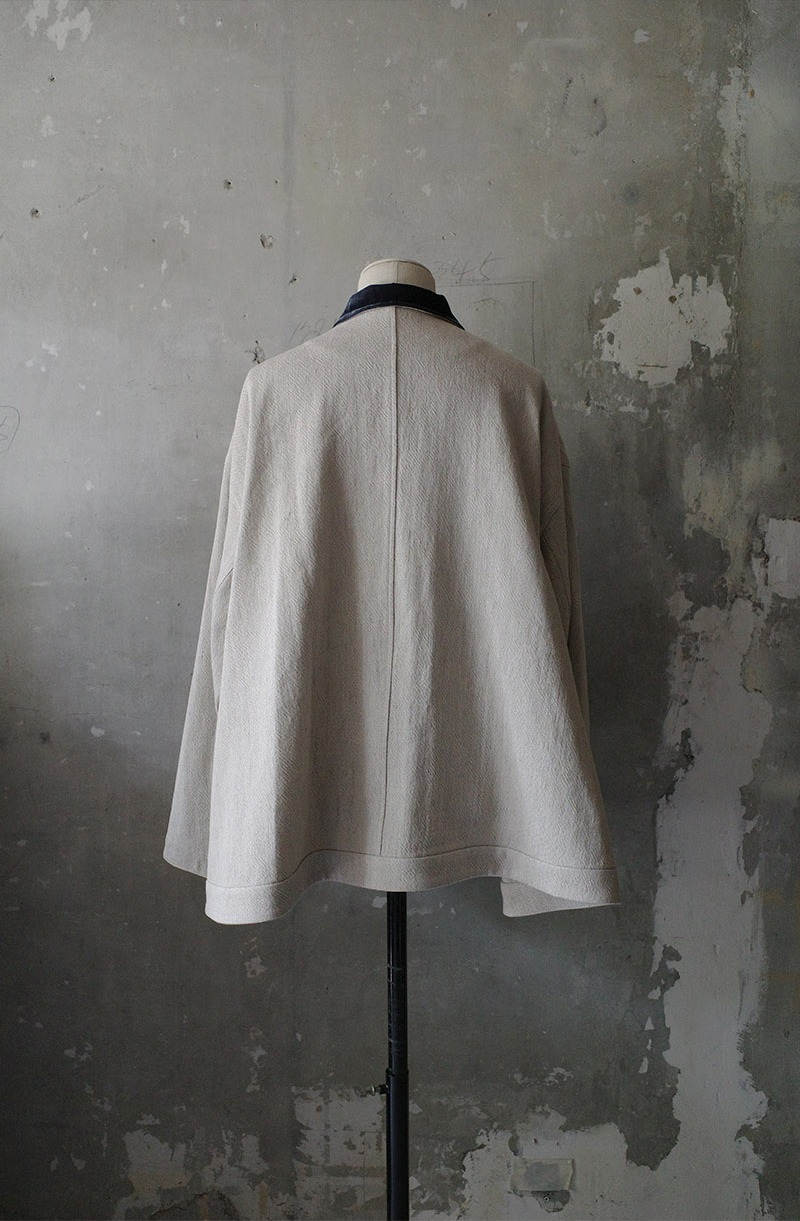 Linen full flare jacket (2 colors) Natural