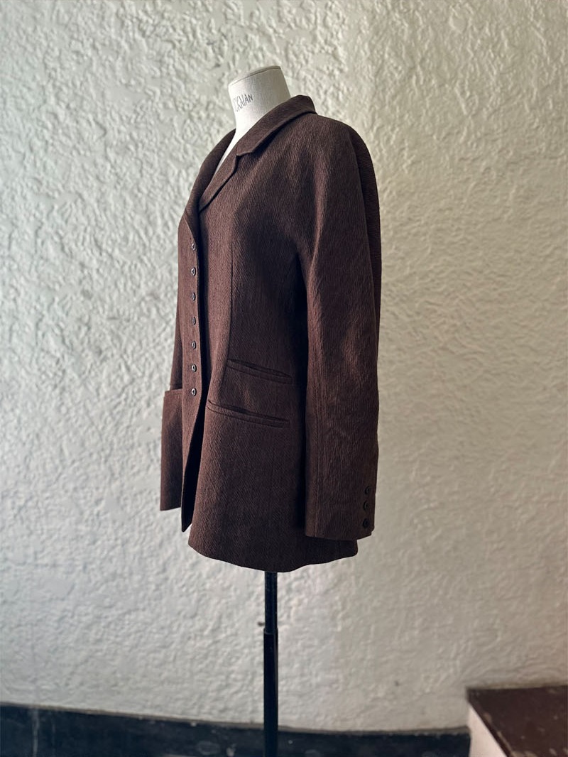 Classic Linen Jacket II BROWN