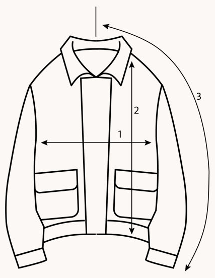 Vegan Suede Jacket 사이즈 도식