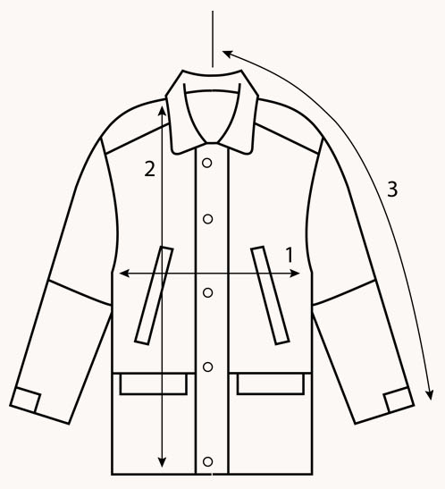 OVER-FIT SUEDE SAFARI JACKET 사이즈 도식