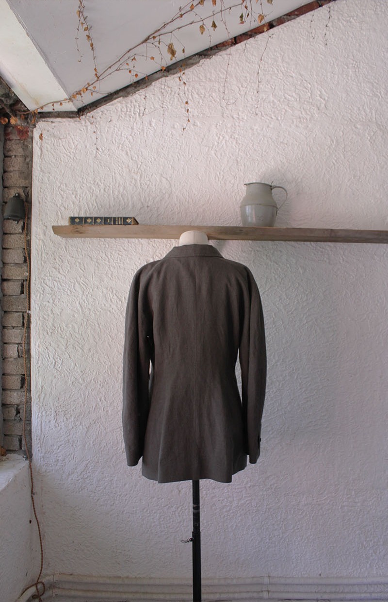 Classic Linen Jacket il set Khaki Brown