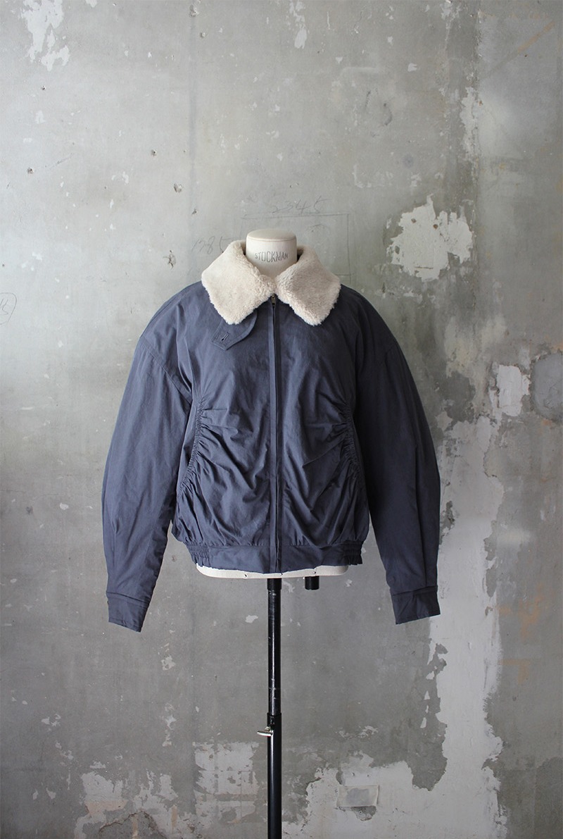 Soft Shirring Jumper (3 Colors) DUSTY NAVY
