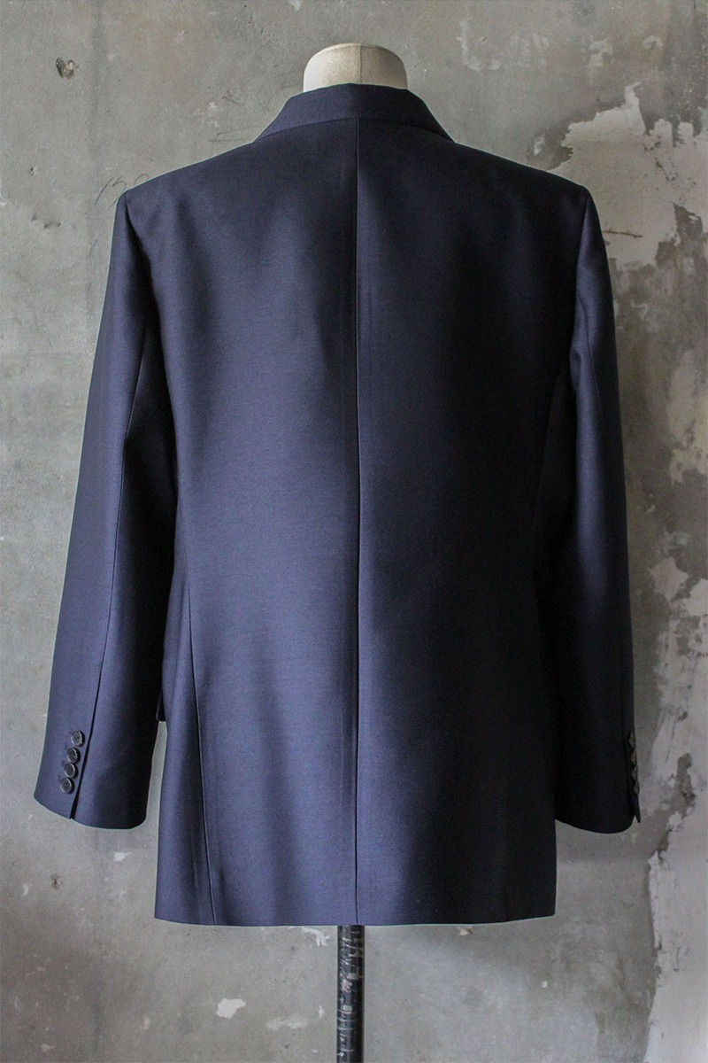 Silk wool navy jacket DARK NAVY