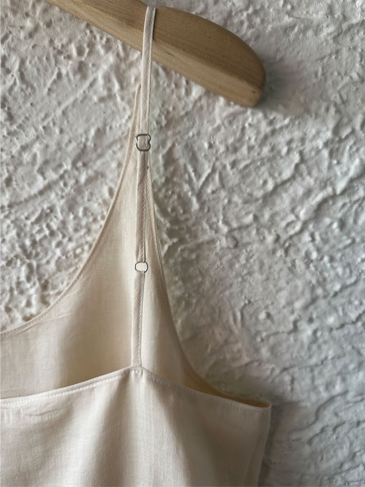 VEIL SLIP DRESS IVORY