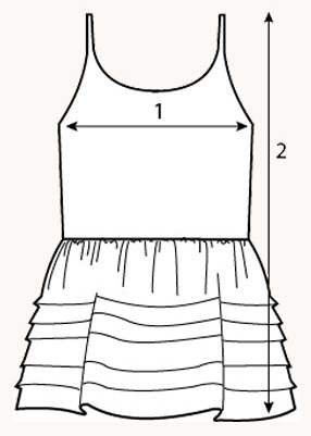 VEIL SLIP DRESS 사이즈 도식