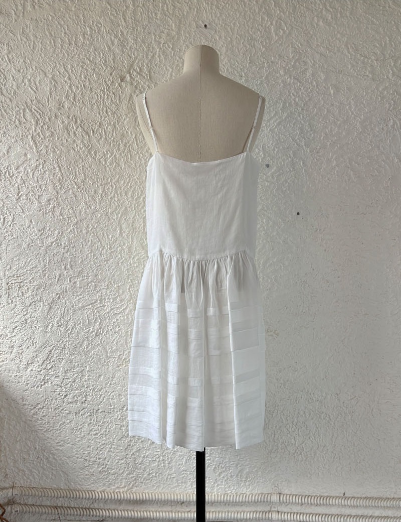 VEIL SLIP DRESS WHITE
