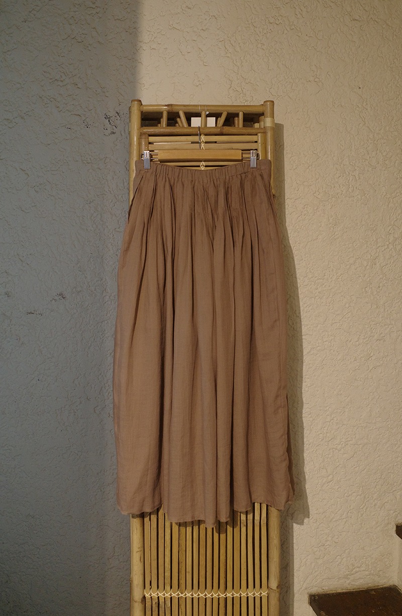 Full tuck cotton skirt pants FERMATA COCOA