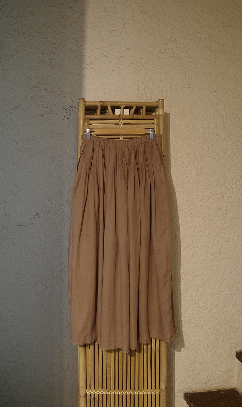 Full tuck cotton skirt pants FERMATA COCOA