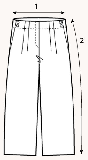 CICADA TUNE PANTS 사이즈 도식