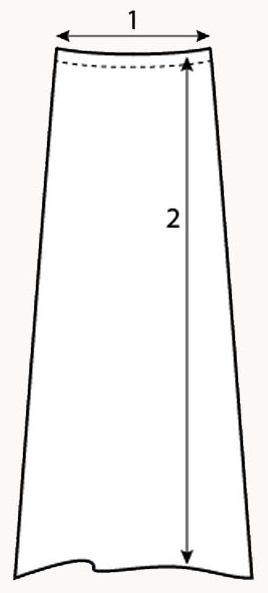 CLASSIC LINEN LONG SKIRT 사이즈 도식