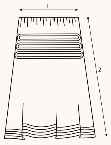 MIRO’S LINE SKIRT 사이즈 도식