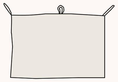 Linen dish towel 사이즈 도식
